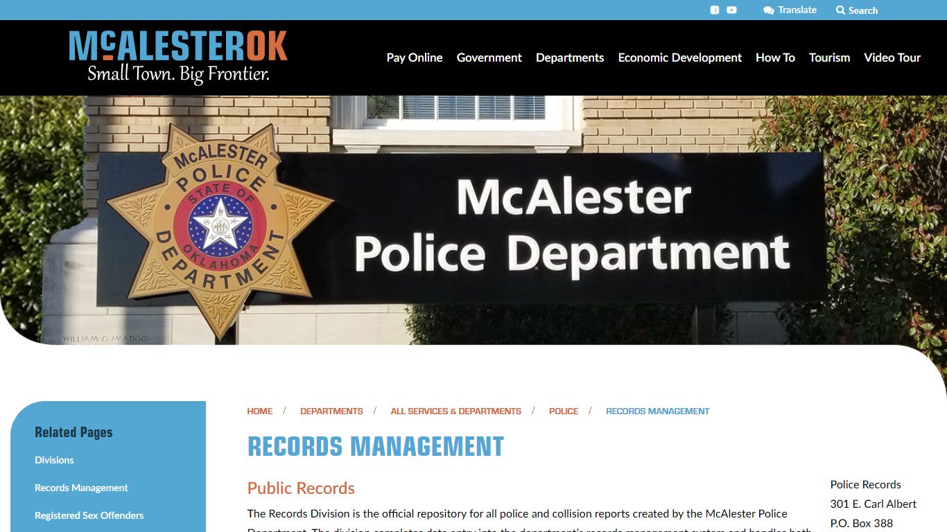 Records Management - City of McAlester,OK